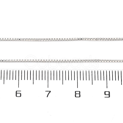 0.9MM Brass Box Chain Necklace Making NJEW-D302-77P-1