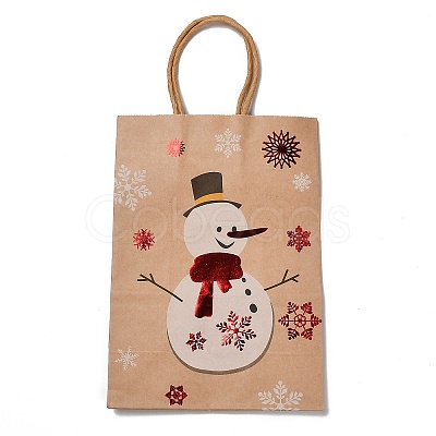 Christmas Theme Hot Stamping Rectangle Paper Bags X1-CARB-F011-02E-1