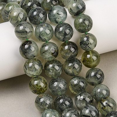 Natural Prehnite Beads Strands G-P322-48-12mm-1