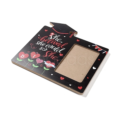 Graduate Theme Wooden Photo Frame AJEW-D069-01E-1
