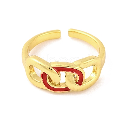 Brass Open Cuff Rings RJEW-U009-21G-1