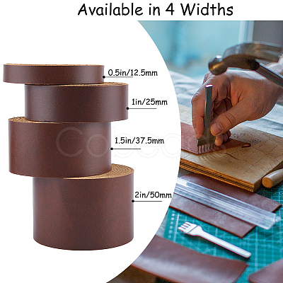 2M Flat AB Grade Cowhide Leather Cord AJEW-WH0479-73C-04-1