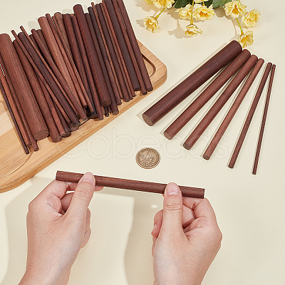 40Pcs 6 Styles Wood Craft Sticks WOOD-OC0004-25-1