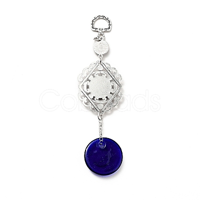 Lacy Flower Pendant Decorations HJEW-H058-06-1