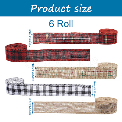 6 rolls 6 Style Polyester Ribbons OCOR-PJ0001-005-1