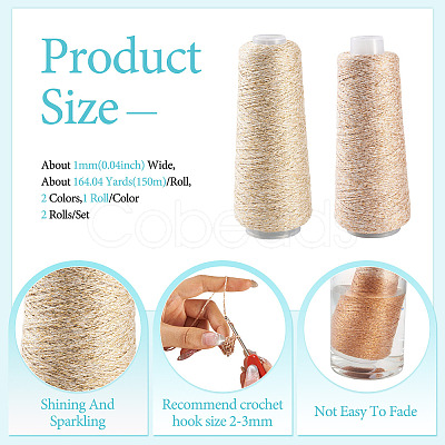2 Rolls 2 Colors Cotton Cord OCOR-TA0003-47F-1