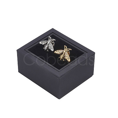 Plastic Overturn Cufflink Storage Boxes CON-WH0095-227-1