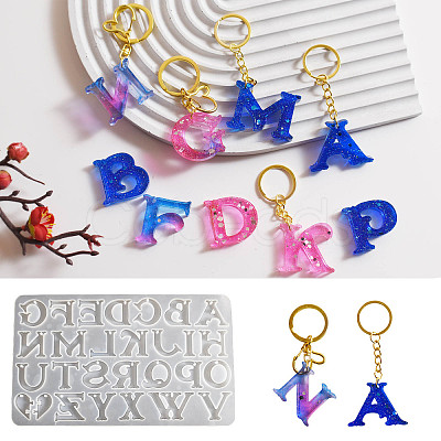 Letter A~Z & Heart DIY Silicone Pendant Molds SIMO-G010-09-1