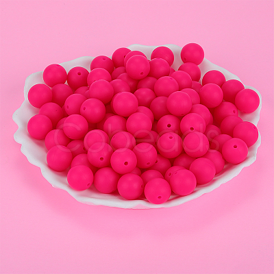 Round Silicone Focal Beads SI-JX0046A-18-1