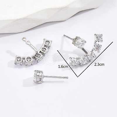 201 Stainless Steel Stud Earrings CU1514-2-1