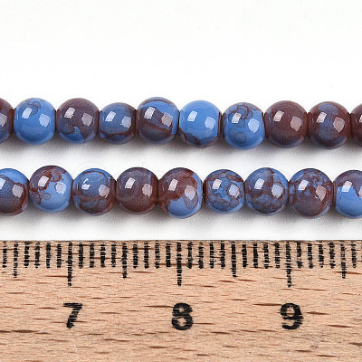 Baking Paint Glass Beads Strands DGLA-N003-4mm-C10-1
