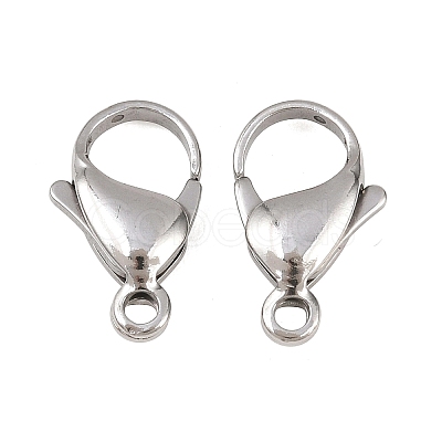 Tarnish Resistant 304 Stainless Steel Lobster Claw Clasps STAS-G035-H-1