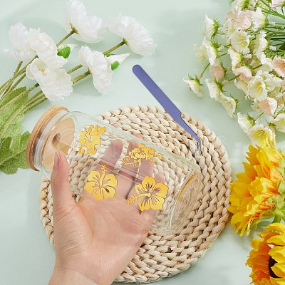 Nickel Metal Waterproof Self-Adhesive Picture Stickers DIY-WH20016-053-1