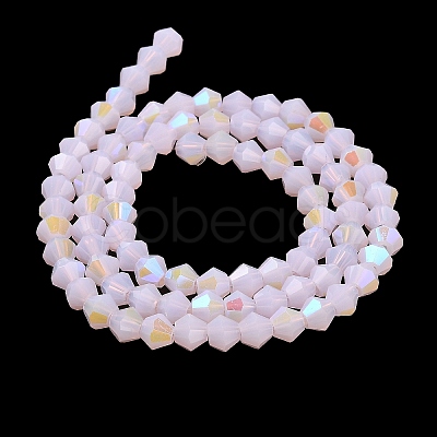 Imitation Jade Electroplate Glass Beads Strands X-GLAA-F029-J4mm-D02-1