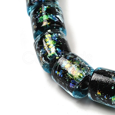Handmade Dichroic Foil Glass Beads Strands DICH-U001-09E-1