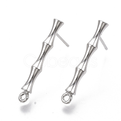 Brass Stud Earring Findings X-KK-N230-08P-NF-1