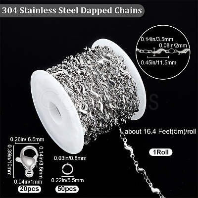 DIY Chain Bracelet Necklace Making Kit DIY-BBC0001-66-1