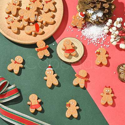 18Pcs 6 Styles Christmas Opaque Resin Cabochons RESI-CJ0004-73-1