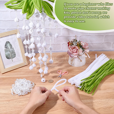 4M Plastic Beaded Trim Garland Strand AJEW-SC0032-02-1