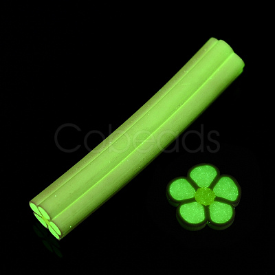 Luminous Handmade Five Petal Flower Polymer Clay Canes CLAY-T016-85F-1