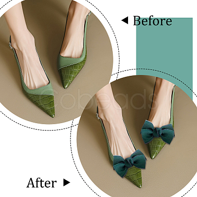 Polyester Bowknot Shoe Decorations AJEW-WH0323-25B-1