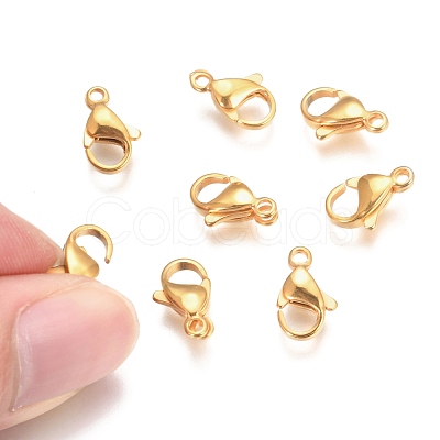 304 Stainless Steel Lobster Claw Clasps STAS-T040-PJ212-11-1