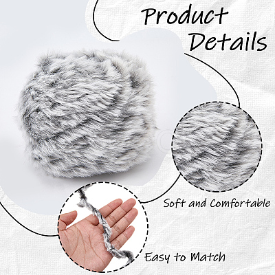 Super Bulky Imitation Fur Polyester Yarn OCOR-WH20005-34I-1