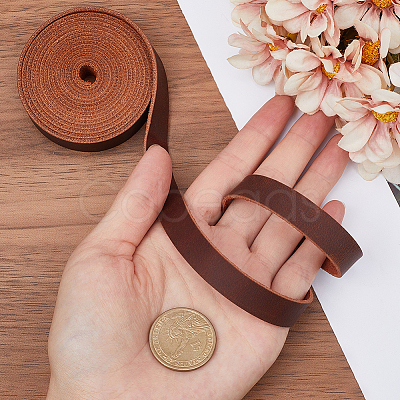 2M Flat AB Grade Cowhide Leather Cord AJEW-WH0479-73G-01-1