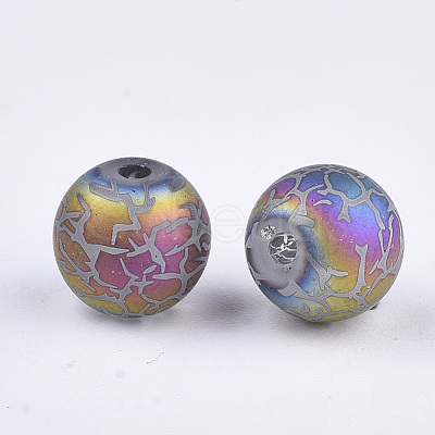 Electroplate Glass Beads EGLA-S178-03E-1