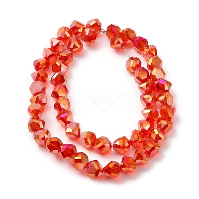 Transparent Electroplate Glass Beads Strands EGLA-I017-04-AB03-1
