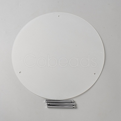 Acrylic Round Dessert Display Easels ODIS-WH0030-262B-1