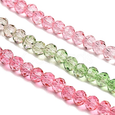Transparent Painted Glass Beads Strands DGLA-A034-T4mm-A18-1