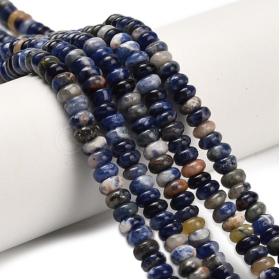 Natural Sodalite Beads Strands G-Z110-B20-2x4mm-1