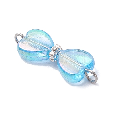 AB Color Transparent Acrylic Connector Charms PALLOY-JF04436-1