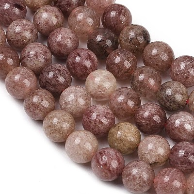 Natural Strawberry Quartz Beads Strands G-H350-A01-8mm-1