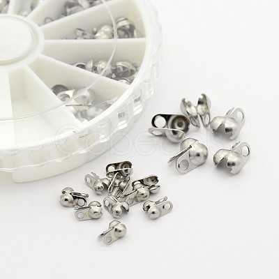 Tarnish Resistant Mixed Sizes 304 Stainless Steel Bead Tips STAS-X0013-B-1