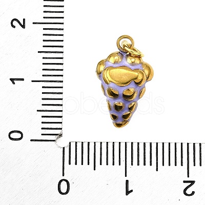 304 Stainless Steel Enamel Charms STAS-M121-11B-G-1
