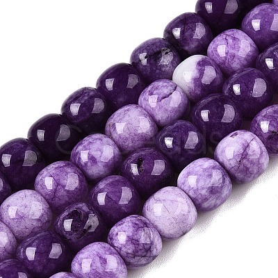 Dyed Natural White Jade Beads Strands G-T138-S13-1