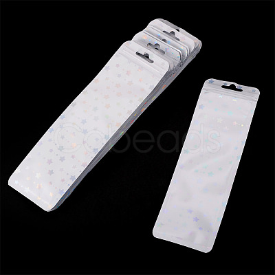 50Pcs Rectangle Glitter Holographic Plastic Yin-yang Zip Top Gift Bags OPP-TADJ0001-07C-1