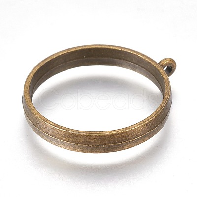 Alloy Open Back Bezel Pendants LS-PALLOY-WH0030-01AB-1