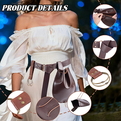 Viking PU Leather Belt Pouch Bag AJEW-CL0003-22B-1