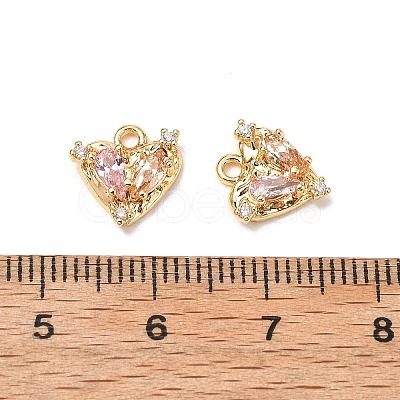 Brass Micro Pave Cubic Zirconia Pendants KK-A259-17G-02-1