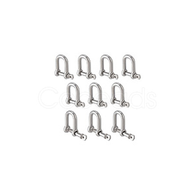 304 Stainless Steel D-Ring Anchor Shackle Clasps STAS-WH0033-56A-1