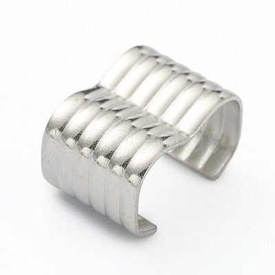 Non-Tarnish 201 Stainless Steel Ribbon Ends STAS-H143-22P-1