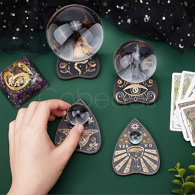 8Pcs Mini Wood Crystal Ball Display Bases AJEW-CN0007-77-1