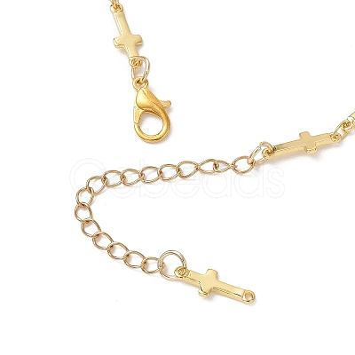 Brass Sideways Link Chains Bracelets BJEW-JB13257-1