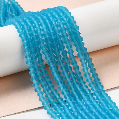 Imitate Austrian Crystal Frosted Glass Beads Strands EGLA-A039-T6mm-MD19-1