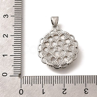 Brass with Natural Shell Carved Pendants KK-Z091-05P-01-1