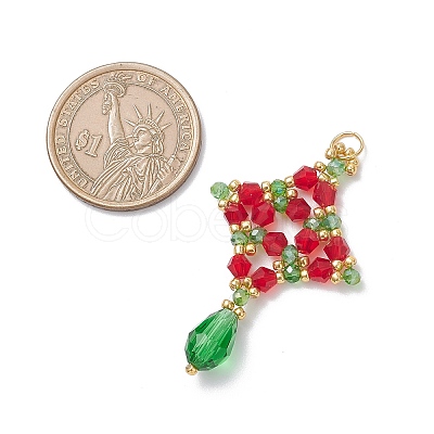 Christmas Glass Pendants PALLOY-MZ01051-02-1