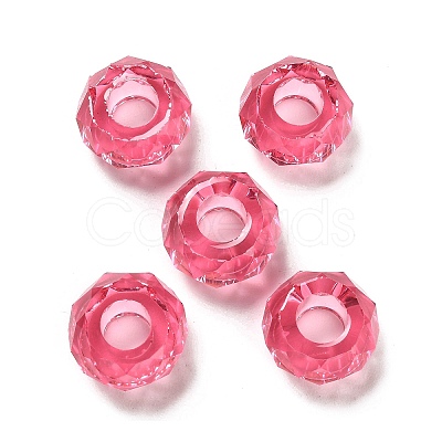 Transparent Resin European Beads RESI-B020-05F-1